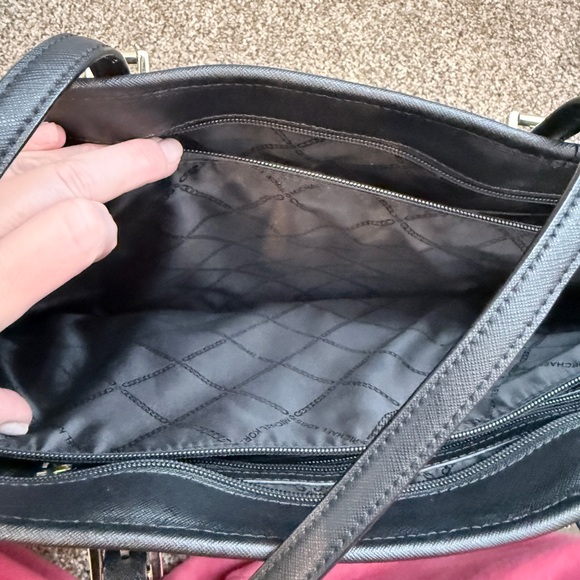 Michael Kors Black Tote with Gold Accents